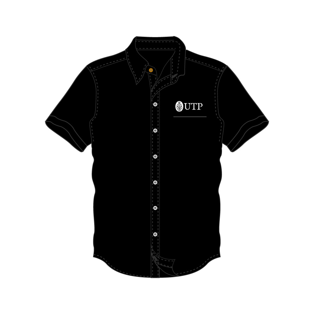 UTP Men Black Shirt Short Sleeves Corporate Shirt